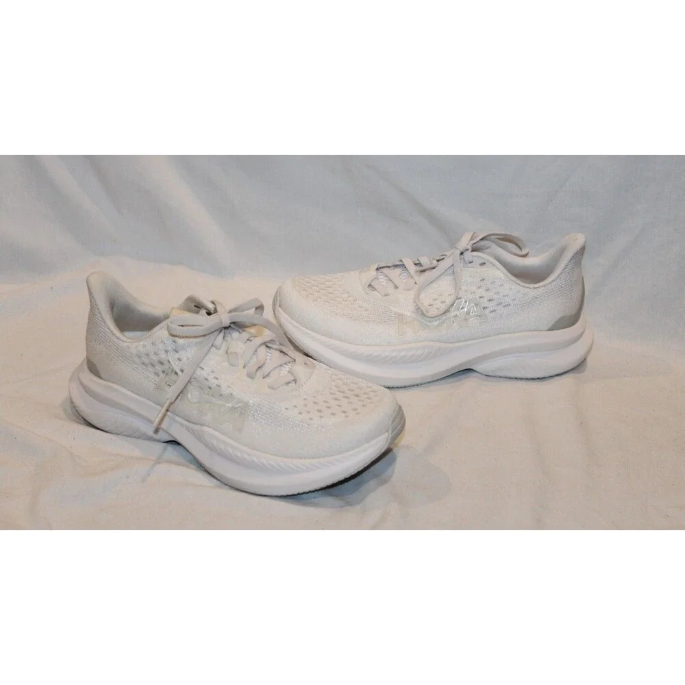 NEW Hoka One Women's MACH 6 RUNNING ATHLETIC SNEAKERS WHITE 5.5